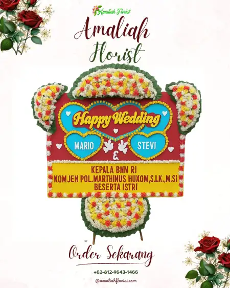 Papan Bunga Pernikahan Gedung Korpri Serang